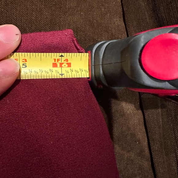 Talbots Burgundy Classic Stretch  Side Zip Flat Front Ankle Pants Sz 14P - Picture 9 of 10